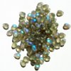 100 4x6mm Matte Black Diamond AB Drop Beads